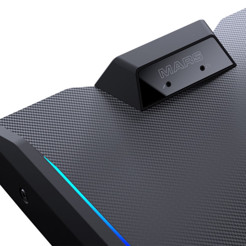 Γραφείο Gaming Mars Ξύλινο Black RGB με Μεταλλικά Πόδια, LED & USB θύρες 153.3x75x77εκ. NY7D0005-00