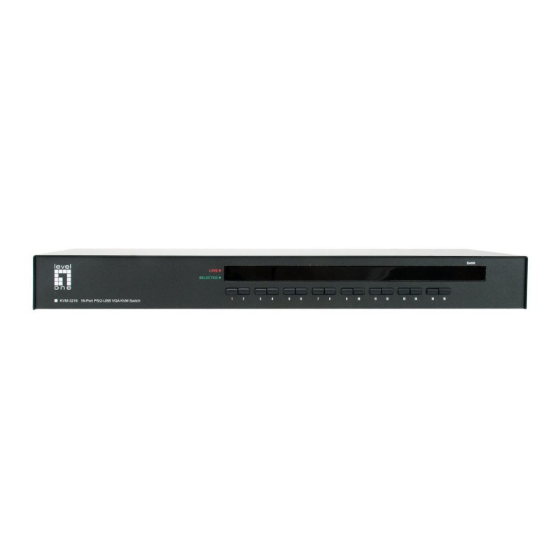 Level One 1 Monitor to 2 Computer KVM & Data Switch