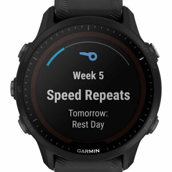 Garmin Forerunner 955 Solar 46mm Αδιάβροχο Smartwatch με Παλμογράφο (Μαύρο)