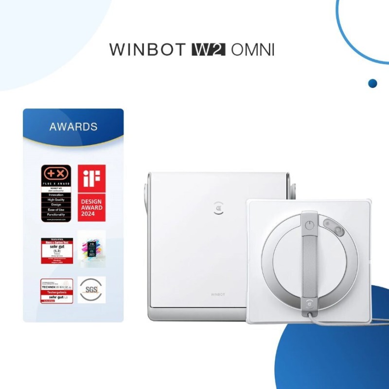 Ecovacs Winbot Καθαριστής Τζαμιών Ρομπότ Μπαταρίας 24V Λευκός
