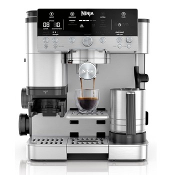 Ninja Αυτόματη Μηχανή Espresso 1650W με Μύλο Άλεσης Ασημί ES601EU