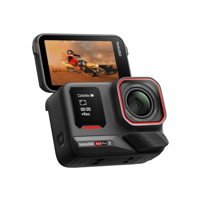 Insta360 Ace Pro 2 Action Camera 8K Υποβρύχια Dual Battery Bundle με Οθόνη Αφής 2.4