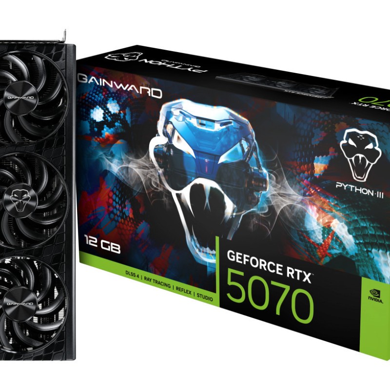 Gainward GeForce RTX 5070 12GB GDDR7 Python III Κάρτα Γραφικών NE75070019K9-GB2050T