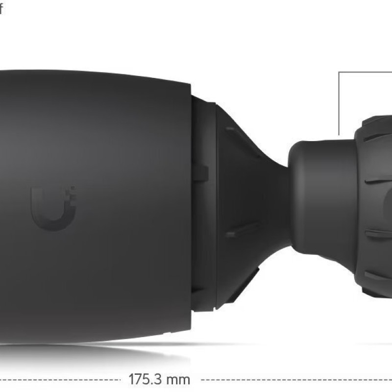 Ubiquiti UVC-AI-Pro IP Κάμερα Παρακολούθησης 4K Αδιάβροχη με Φακό 1.8mm