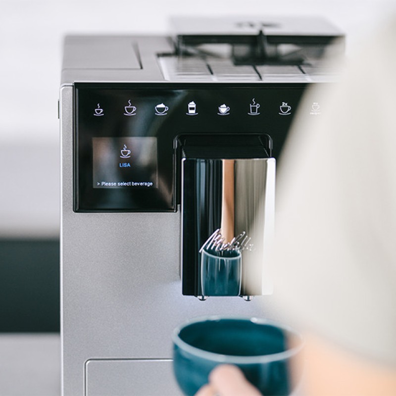 Melitta Ci Touch Αυτόματη Μηχανή Espresso 1400W Πίεσης 15bar με Μύλο Άλεσης Ασημί