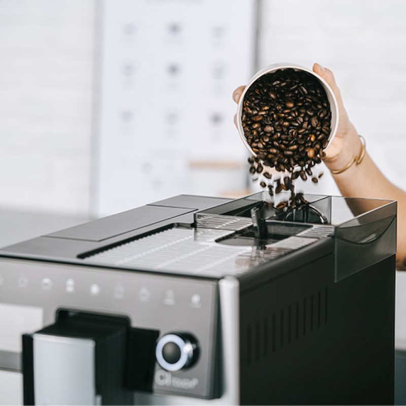 Melitta Ci Touch Αυτόματη Μηχανή Espresso 1400W Πίεσης 15bar με Μύλο Άλεσης Ασημί
