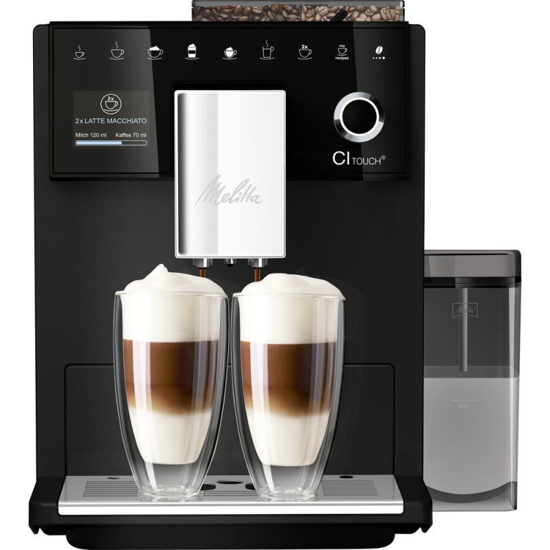 Melitta CI Touch Αυτόματη Μηχανή Espresso 1400W Πίεσης 15bar με Μύλο Άλεσης Μαύρη