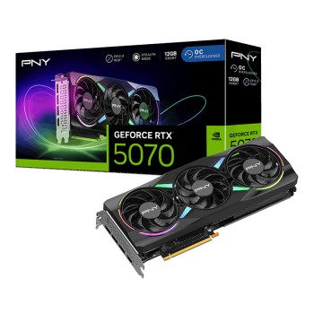 PNY GeForce RTX 5070 12GB GDDR7 ARGB EPIC-X RGB OC Triple Fan Κάρτα Γραφικών VCG507012TFXXPB1-O