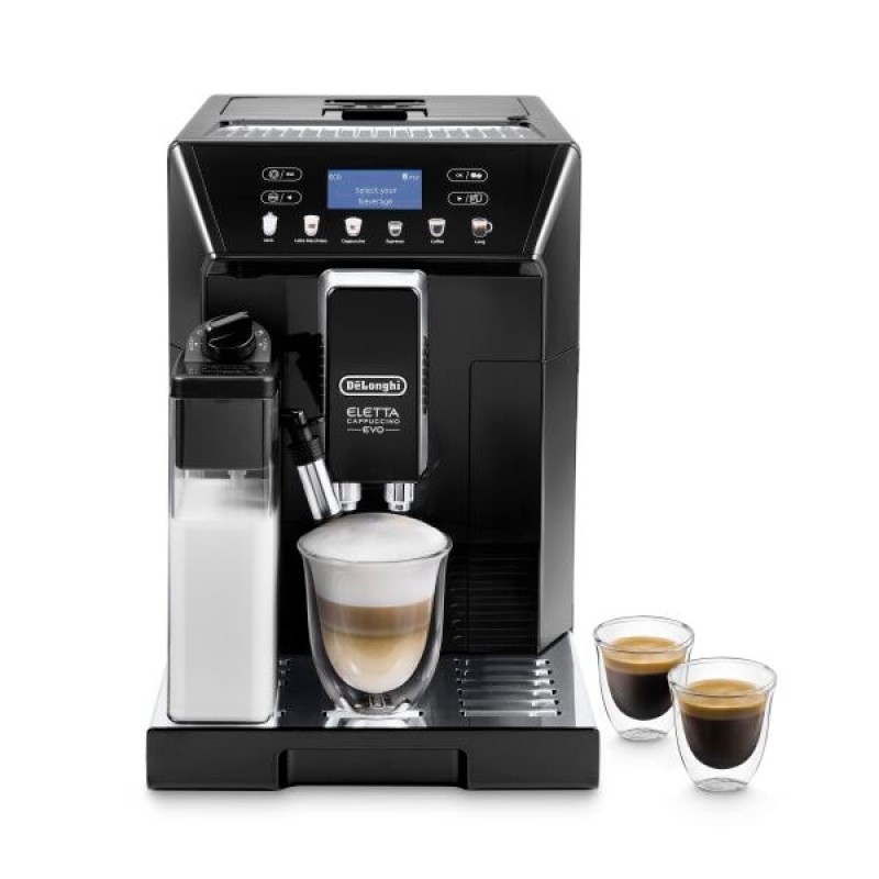 De'Longhi Eletta Αυτόματη Μηχανή Espresso 1450W Πίεσης 15bar για Cappuccino με Μύλο Άλεσης Μαύρη