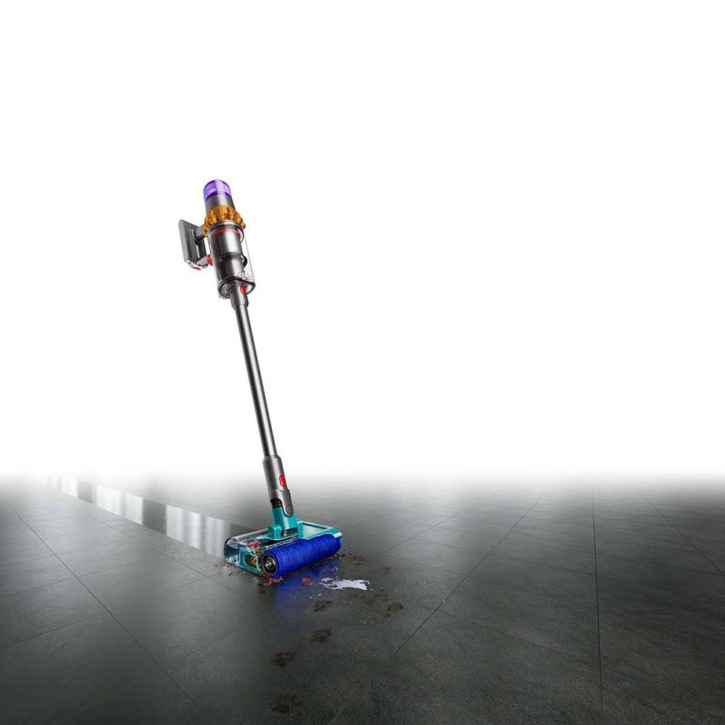Dyson V15s Detect Submarine Επαναφορτιζόμενη Σκούπα 2 σε 1 Stick & Χειρός Yellow / Iron / Nickel