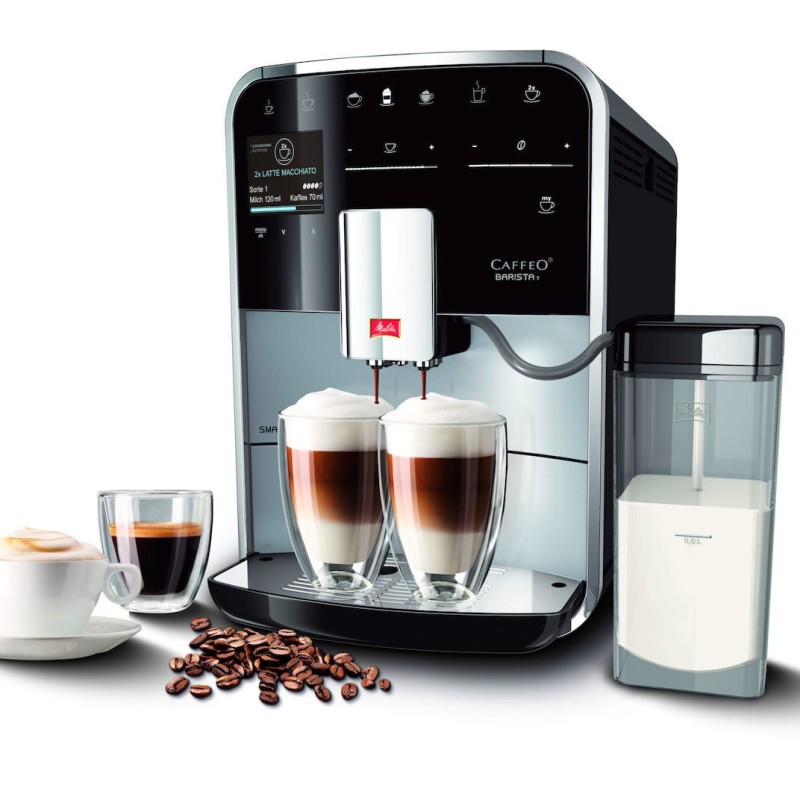 Melitta Barista T Smart F83/0-101 Αυτόματη Μηχανή Espresso 1450W Πίεσης 15bar με Μύλο Άλεσης Ασημί