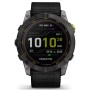 Garmin Enduro 2 Solar Titanium 51mm Αδιάβροχο Smartwatch με Παλμογράφο (Grey DLC Titanium with UltraFit Nylon Strap)