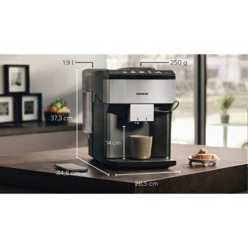 Siemens Αυτόματη Μηχανή Espresso 1500W Πίεσης 15bar για Cappuccino με Μύλο και Wi-Fi Μαύρη TP516DX3