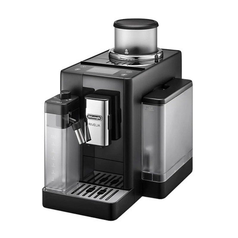 De'Longhi Rivelia Αυτόματη Μηχανή Espresso 1450W Πίεσης 19bar για Cappuccino με Μύλο Άλεσης Onyx Black