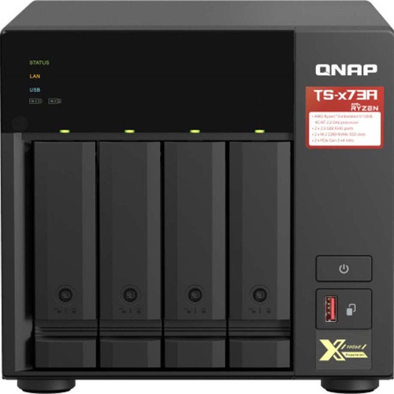 QNap TS-473A-8G NAS Tower με 4 θέσεις για HDD/M.2/SSD και 2 θύρες Ethernet