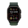Apple Watch Ultra 2 2024 Titanium 49mm Αδιάβροχο με eSIM και Παλμογράφο (Black με Dark Green Alpine Loop - Medium)