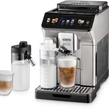 De'Longhi Eletta Explore Αυτόματη Μηχανή Espresso 1450W Πίεσης 19bar για Cappuccino με Μύλο Άλεσης Ασημί