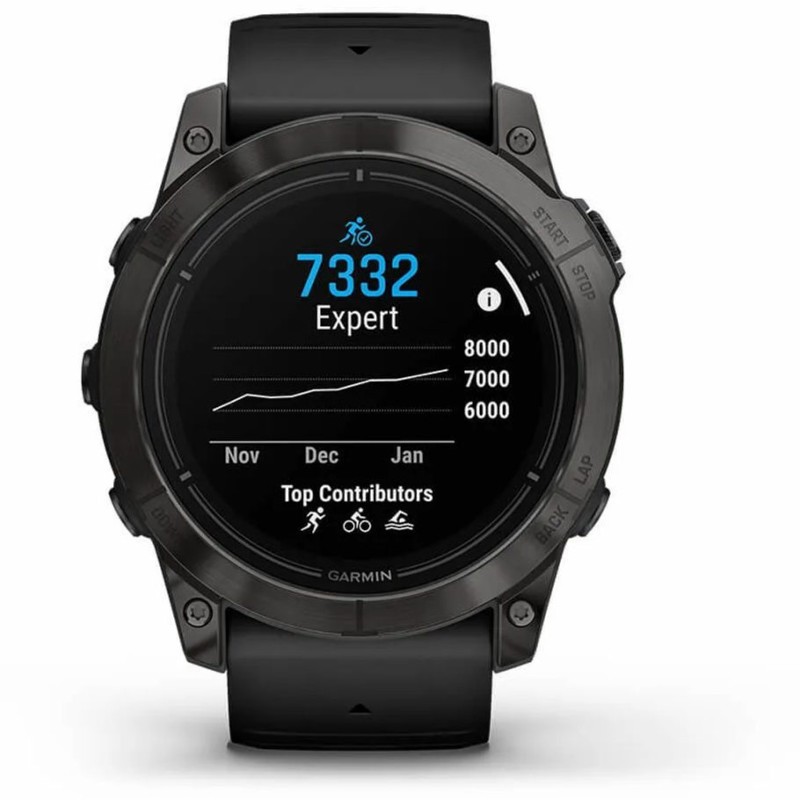 Garmin Epix Pro (Gen 2) Sapphire Edition Titanium 51mm Αδιάβροχο Smartwatch με Παλμογράφο (Carbon Grey DLC Titanium with Black Band)