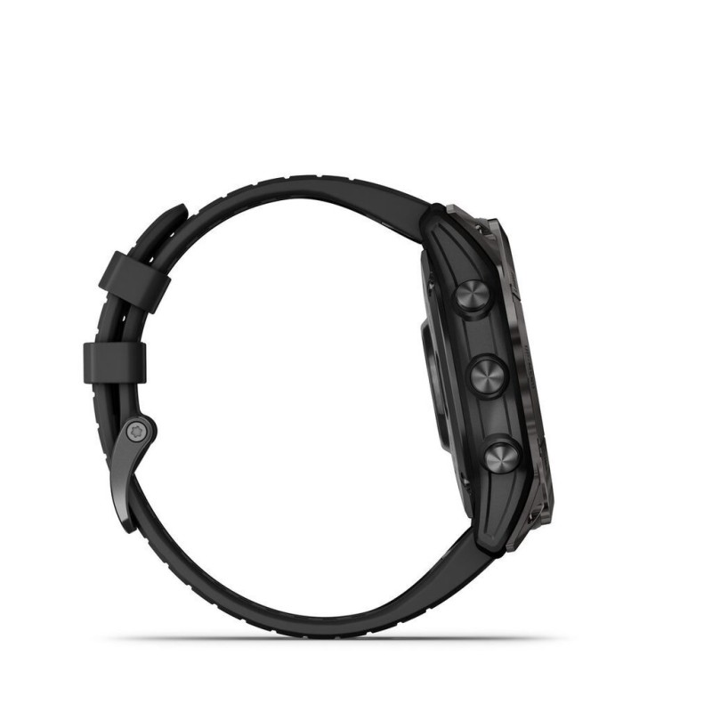 Garmin Epix Pro (Gen 2) Sapphire Edition Titanium 51mm Αδιάβροχο Smartwatch με Παλμογράφο (Carbon Grey DLC Titanium with Black Band)