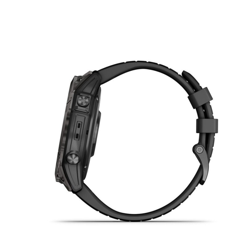 Garmin Epix Pro (Gen 2) Sapphire Edition Titanium 51mm Αδιάβροχο Smartwatch με Παλμογράφο (Carbon Grey DLC Titanium with Black Band)