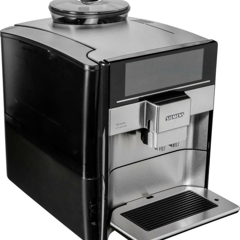 Siemens Αυτόματη Μηχανή Espresso 1500W Πίεσης 19bar για Cappuccino με Μύλο Άλεσης Μαύρη TE657M03DE