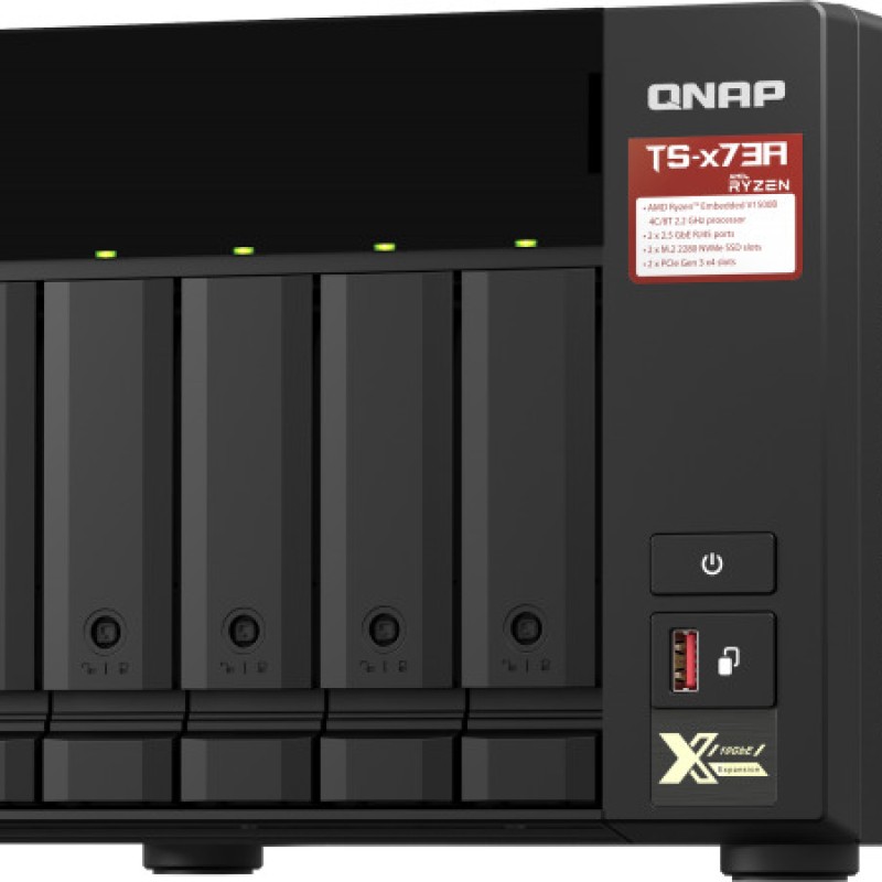 QNap TS-673A-8G NAS Tower με 6 θέσεις για HDD/SSD και 2 θύρες Ethernet