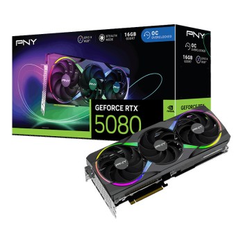 PNY GeForce RTX 5080 16GB GDDR7 EPIC-X RGB Overclocked Κάρτα Γραφικών VCG508016TFXXPB1-O