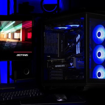 Actina 5901443411871 Gaming Desktop PC (Ryzen 9-9900X/32GB DDR5/2TB SSD/GeForce RTX 5090/No OS)