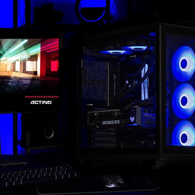 Actina 5901443411833 Gaming Desktop PC (Ryzen 9-9900X/32GB DDR5/2TB SSD/GeForce RTX 5080/No OS)