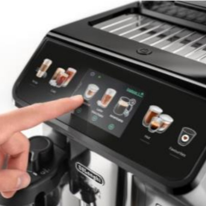 De'Longhi Eletta Explore Αυτόματη Μηχανή Espresso 1450W Πίεσης 19bar για Cappuccino με Μύλο Άλεσης Ασημί