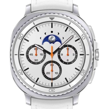 Samsung Galaxy Watch8 Classic Stainless Steel 46mm Αδιάβροχο με Παλμογράφο (Λευκό)