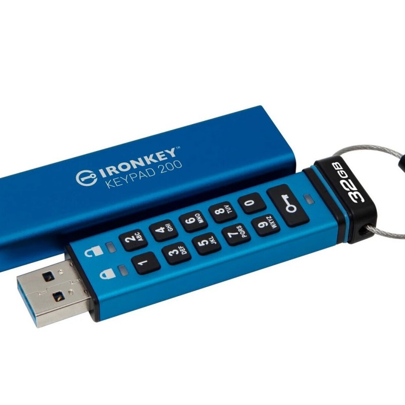Kingston IronKey Keypad 32GB USB 3.2 Stick Μπλε