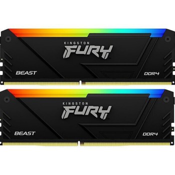 Kingston Fury Beast DDR4 32GB RAM με 2x16GB Modules και Ταχύτητα 3200 για Desktop KF432C16BB2AK2/32
