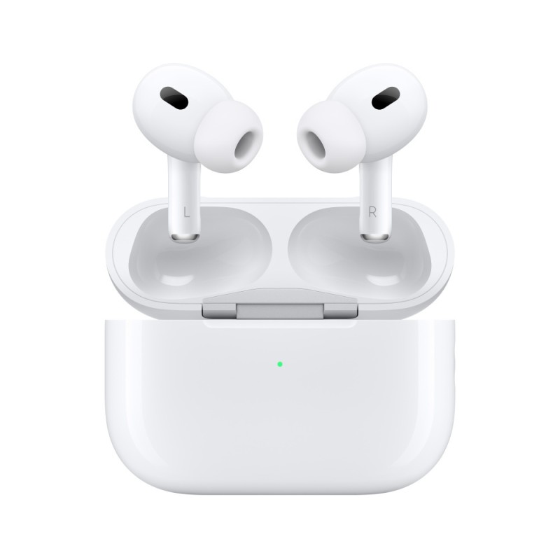 Apple AirPods Pro (2nd generation) with MagSafe Charging Case (USB‑C) In-ear Bluetooth Handsfree Ακουστικά με Αντοχή στον Ιδρώτα και Θήκη Φόρτισης Λευκά