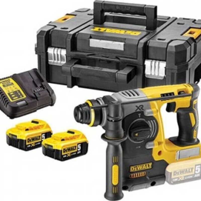 Dewalt Κρουστικό Σκαπτικό Πιστολέτο Μπαταρίας Brushless 18V 2x5Ah με Υποδοχή SDS Plus DCH273P2T