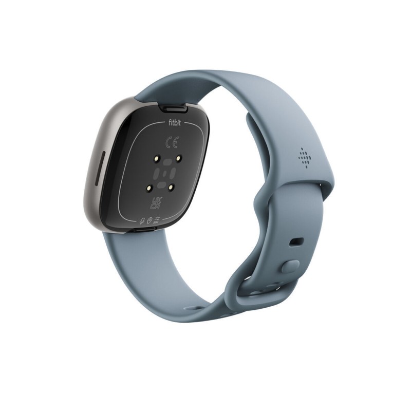 Fitbit Versa 4 Aluminium 41mm Αδιάβροχο Smartwatch με Παλμογράφο (Blue/Platinum)