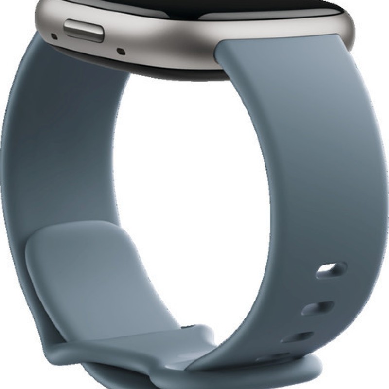 Fitbit Versa 4 Aluminium 41mm Αδιάβροχο Smartwatch με Παλμογράφο (Blue/Platinum)
