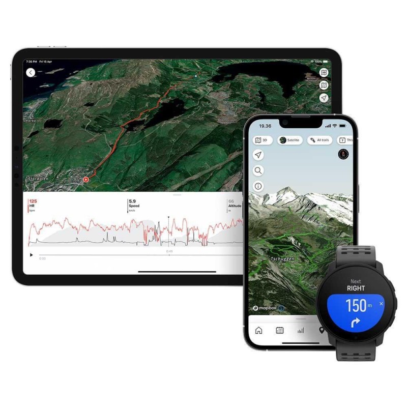 Suunto 9 Peak Pro Titanium 43mm Αδιάβροχο Smartwatch με Παλμογράφο (All Black)