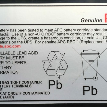 APC Replacement Cartridge 6 Μπαταρία UPS με Χωρητικότητα 11Ah και Τάση 12V
