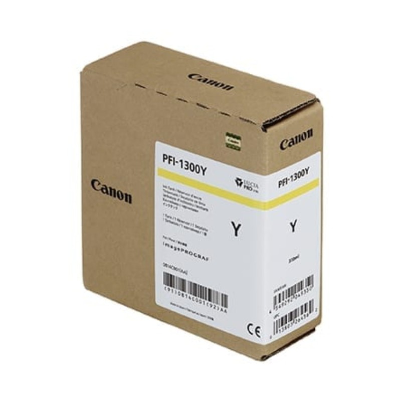 Canon PFI-1300 Γνήσιο Μελάνι Εκτυπωτή InkJet Κίτρινο (0814C001)