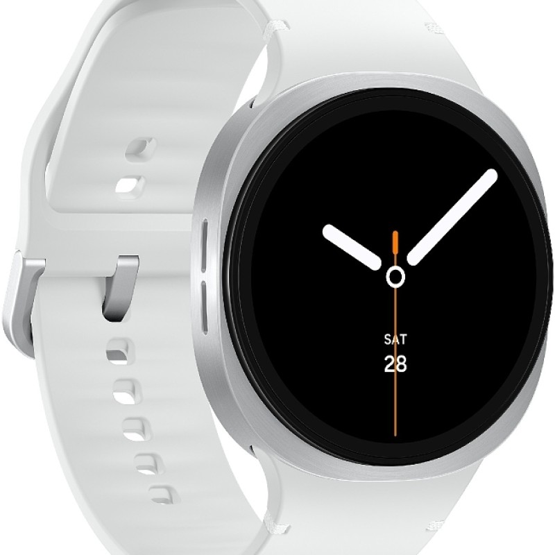 Samsung Galaxy Watch8 LTE Aluminium 44mm Αδιάβροχο με eSIM και Παλμογράφο (Ασημί)