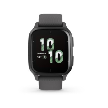 Garmin Venu Sq 2 Aluminium 40mm Αδιάβροχο Smartwatch με Παλμογράφο (Slate Aluminium Bezel with Shadow Grey Case and Silicone Band)