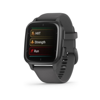 Garmin Venu Sq 2 Aluminium 40mm Αδιάβροχο Smartwatch με Παλμογράφο (Slate Aluminium Bezel with Shadow Grey Case and Silicone Band)