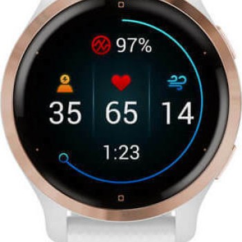Garmin Venu 2S Stainless Steel 40mm Αδιάβροχο Smartwatch με Παλμογράφο (Rose Gold / White)