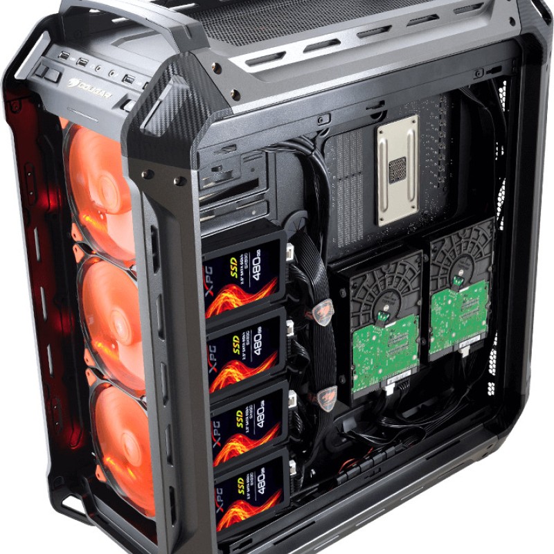 Cougar Panzer MAX-G Gaming Full Tower Κουτί Υπολογιστή με Πλαϊνό Παράθυρο Μαύρο
