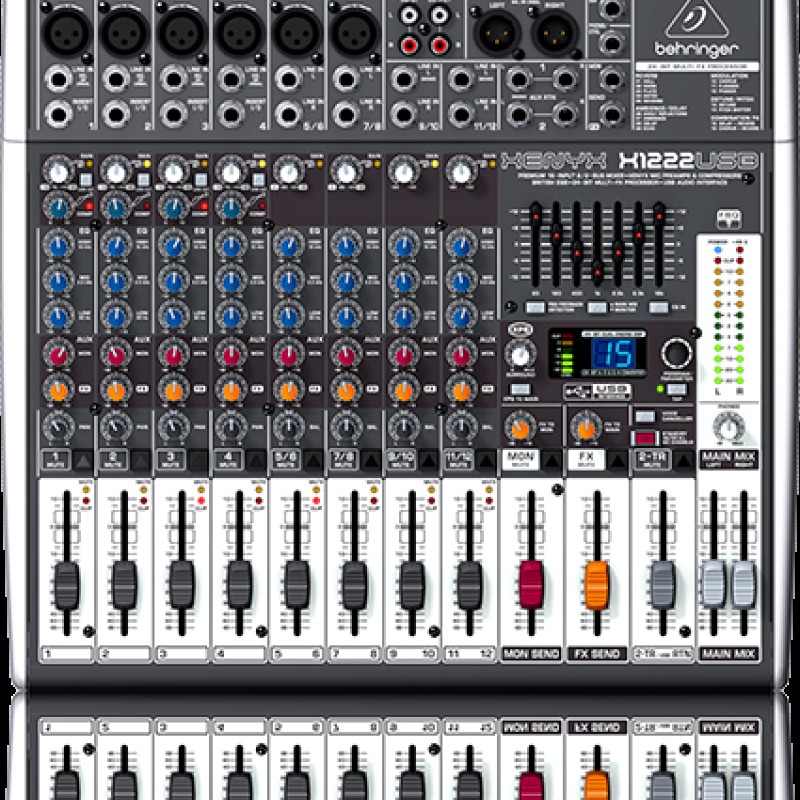Behringer X-1222 USB Αναλογική Κονσόλα 12 Καναλιών με Phantom Power & 6 Εισόδους XLR