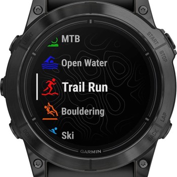 Garmin Epix Pro Stainless Steel 51mm Αδιάβροχο Smartwatch με Παλμογράφο (Slate Grey with Black Band)