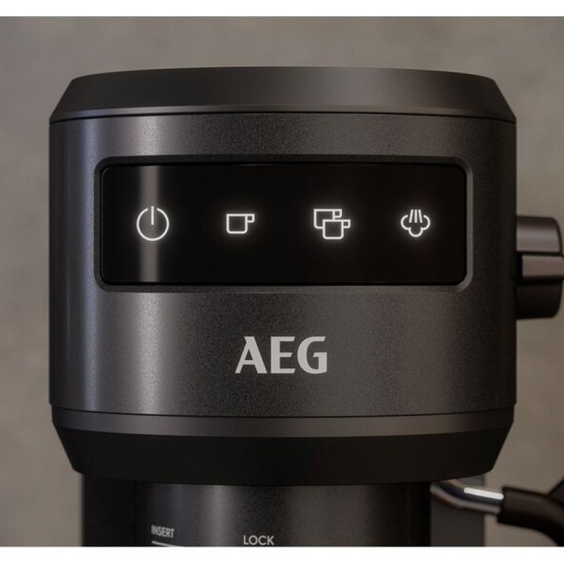 AEG Μηχανή Espresso 1450W Πίεσης 15bar Μαύρη EC6-1-6BST