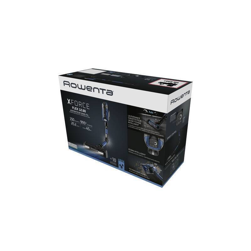 Rowenta X-force Flex 12.60 Aqua Επαναφορτιζόμενη Σκούπα Stick 25.2V Μπλε
