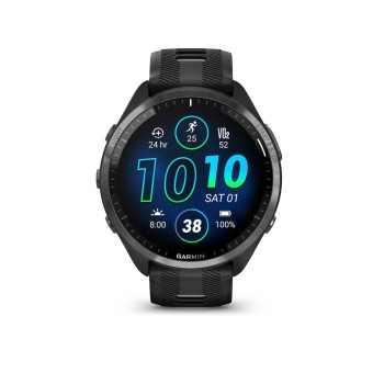 Garmin Forerunner 965 Titanium 47mm Αδιάβροχο Smartwatch με Παλμογράφο (Black/Powder Grey)